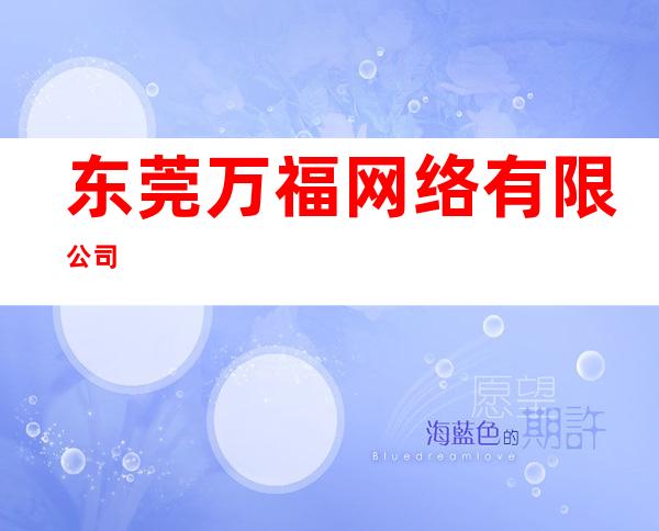 东莞万福网络有限公司