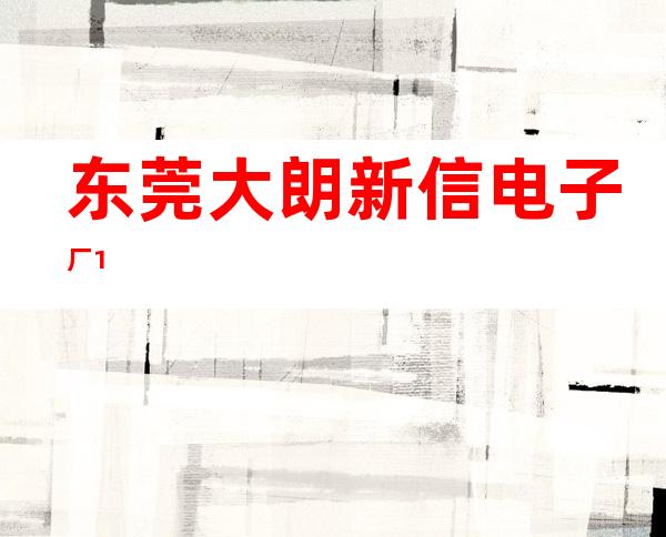 东莞大朗新信电子厂1