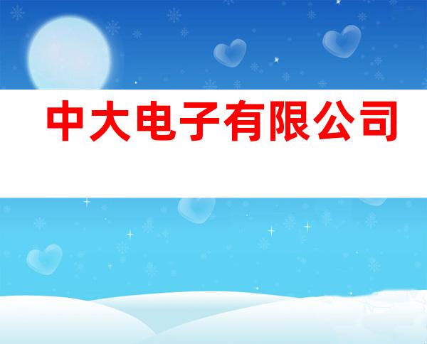 中大电子有限公司