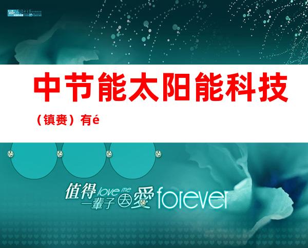 中节能太阳能科技（镇赉）有限公司