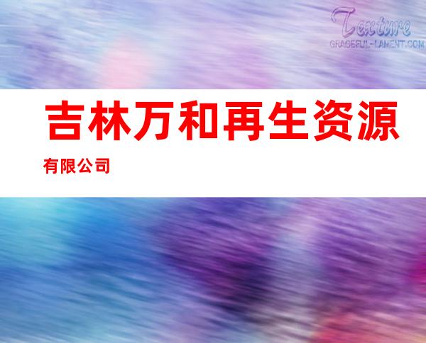 吉林万和再生资源有限公司