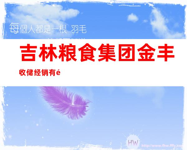吉林粮食集团金丰收储经销有限公司