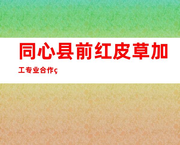 同心县前红皮草加工专业合作社