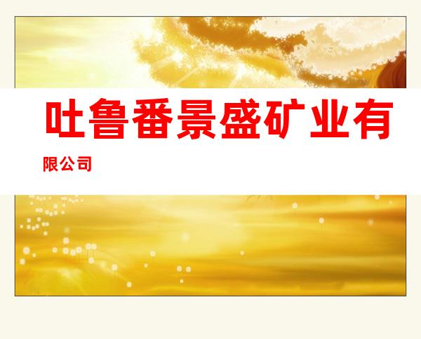 吐鲁番景盛矿业有限公司