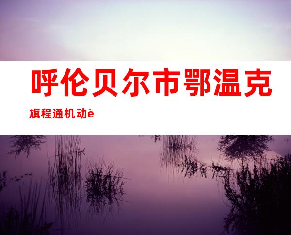 呼伦贝尔市鄂温克旗程通机动车检测站