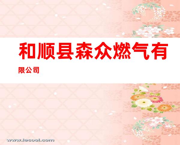 和顺县森众燃气有限公司