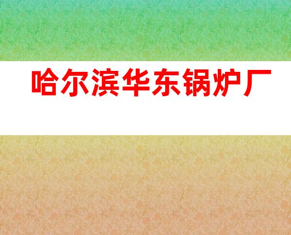 哈尔滨华东锅炉厂