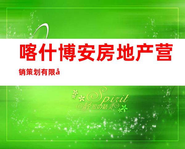喀什博安房地产营销策划有限公司