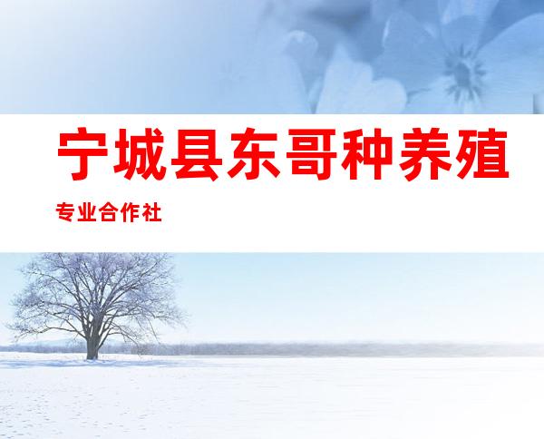 宁城县东哥种养殖专业合作社