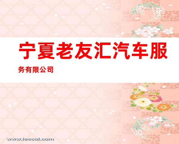 宁夏老友汇汽车服务有限公司