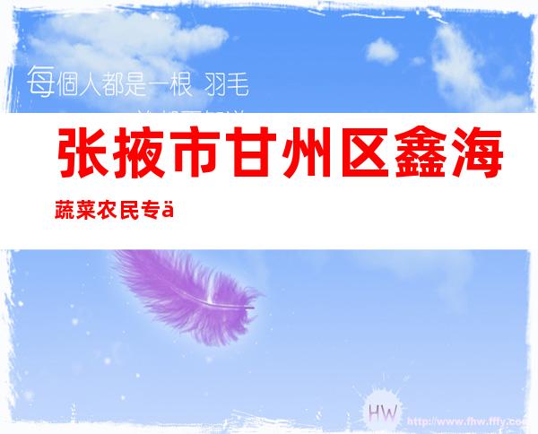 张掖市甘州区鑫海蔬菜农民专业合作社
