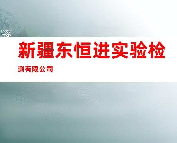 新疆东恒进实验检测有限公司