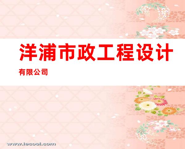 洋浦市政工程设计有限公司