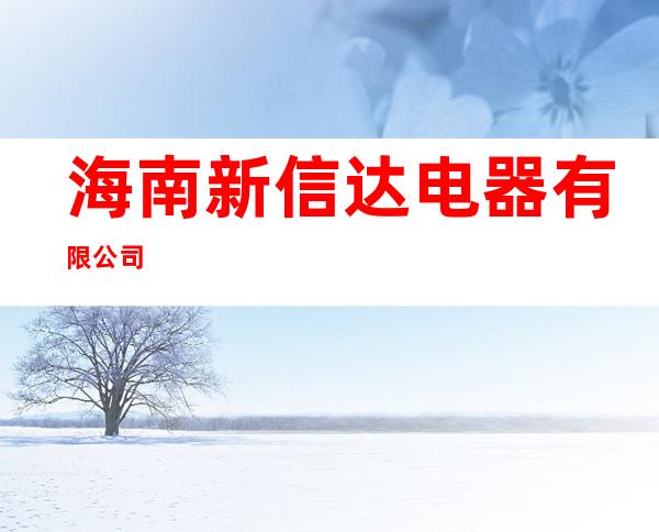 海南新信达电器有限公司