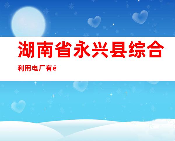 湖南省永兴县综合利用电厂有限公司