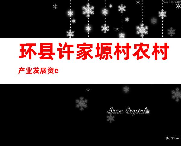 环县许家塬村农村产业发展资金专业合作社