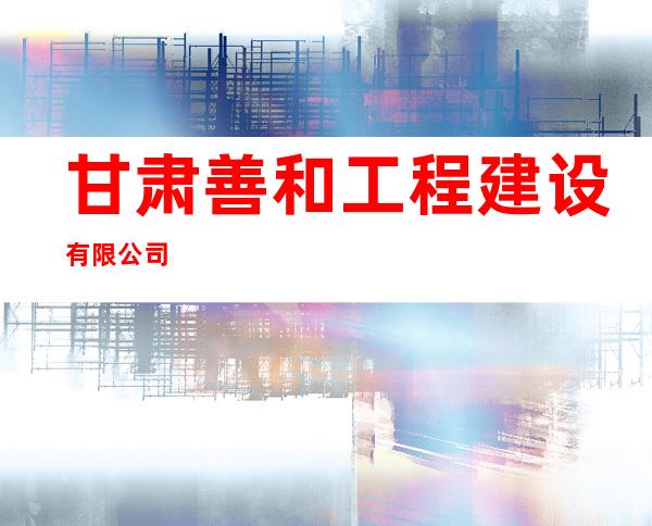 甘肃善和工程建设有限公司