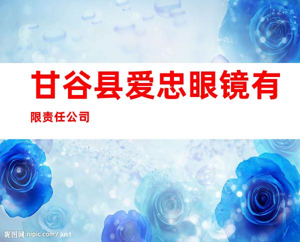 甘谷县爱忠眼镜有限责任公司