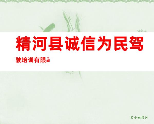 精河县诚信为民驾驶培训有限公司