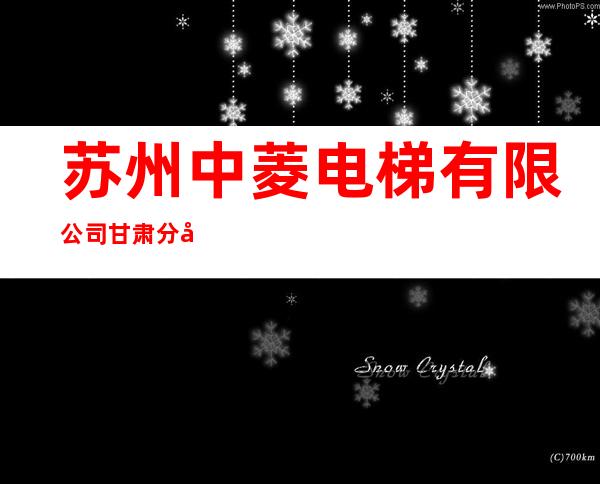 苏州中菱电梯有限公司甘肃分公司