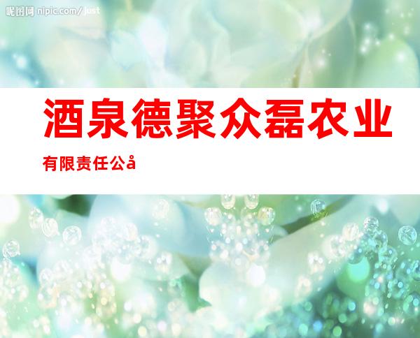 酒泉德聚众磊农业有限责任公司