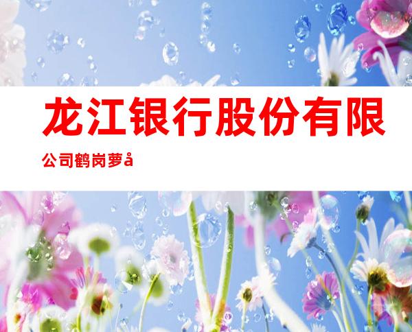 龙江银行股份有限公司鹤岗萝北支行